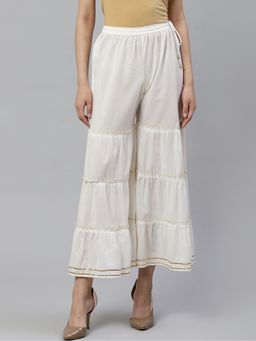 Bcz Style - White Solid/Plain Regular Sharara