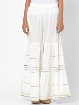 Bcz Style - White Solid/Plain Regular Sharara