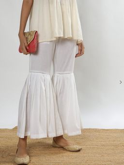 Bcz Style - White Solid/Plain Regular Sharara