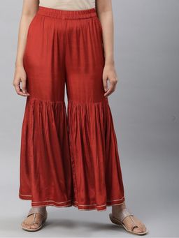 Bcz Style - Maroon Solid/Plain Regular Sharara