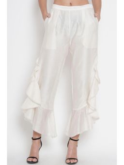 Bcz Style - White Solid/Plain Regular Pant