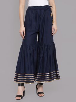 Bcz Style - Navy Blue Solid/Plain Regular Sharara