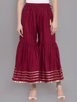 Bcz Style - Maroon Solid/Plain Regular Sharara