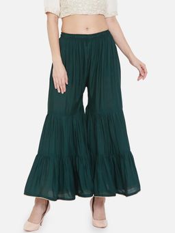Bcz Style - Green Solid/Plain Regular Sharara