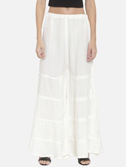 Bcz Style - White Solid/Plain Regular Sharara