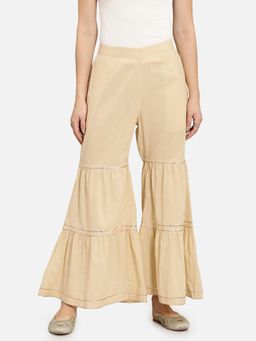 Bcz Style - Beige Solid/Plain Regular Sharara