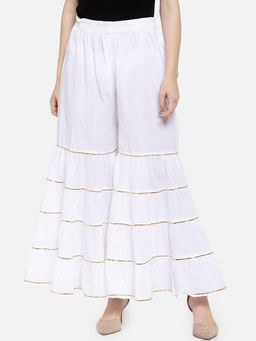 Bcz Style - White Solid/Plain Regular Sharara
