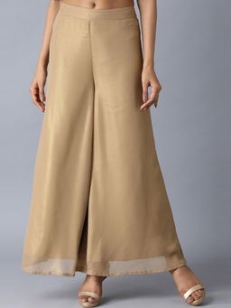 Bcz Style - Gold Solid/Plain Regular Palazzo