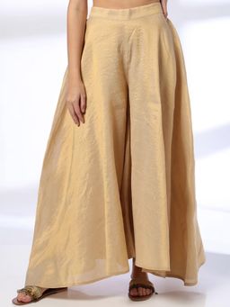 Bcz Style - Gold Solid/Plain Regular Palazzo