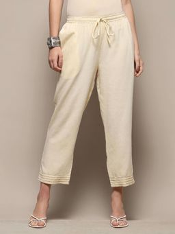 Bcz Style - Cream Solid/Plain Regular Pant