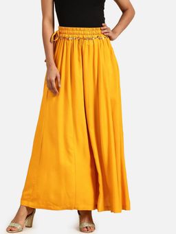Bcz Style - Mustard Solid/Plain Loose Palazzo