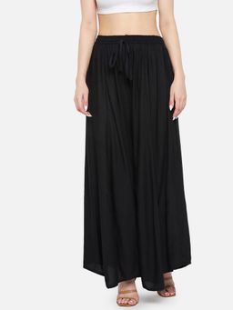 Bcz Style - Black Solid/Plain Loose Palazzo