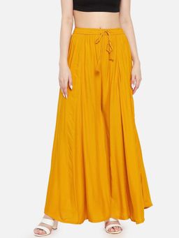 Bcz Style - Mustard Solid/Plain Loose Palazzo