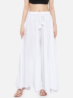 Bcz Style - White Solid/Plain Loose Palazzo