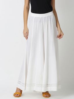Bcz Style - White Solid/Plain Loose Palazzo