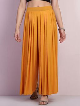 Bcz Style - Mustard Solid/Plain Loose Palazzo