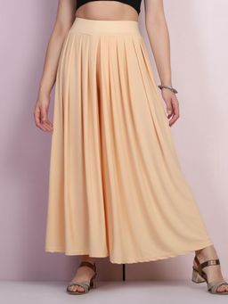 Bcz Style - Gold Solid/Plain Loose Palazzo