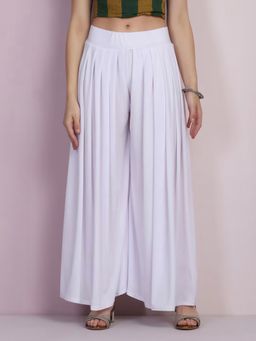 Bcz Style - White Solid/Plain Loose Palazzo