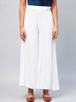 Bcz Style - White Solid/Plain Loose Palazzo
