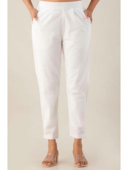 Bcz Style - White Solid/Plain Regular Pant