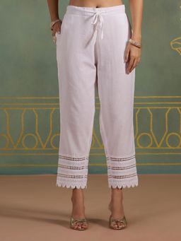 Bcz Style - White Solid/Plain Regular Pant