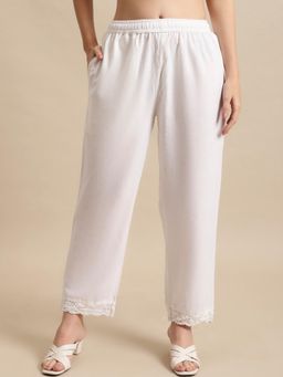 Bcz Style - White Solid/Plain Regular Pant