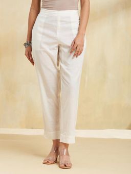 Bcz Style - Cream Solid/Plain Regular Pant