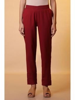 Bcz Style - Maroon Solid/Plain Regular Pant