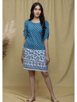 DHANNAK - Ambar Indigo Shift Dress