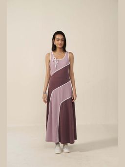 Muvazo - Helix Lavender A Line Maxi Dress