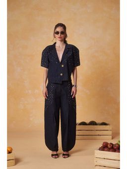 Muvazo - Cosmic Dot Blue Denim Co-Ord
