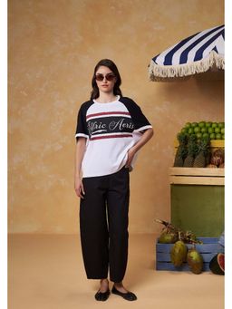 Muvazo - Aeris White Printed Retro Co-ord