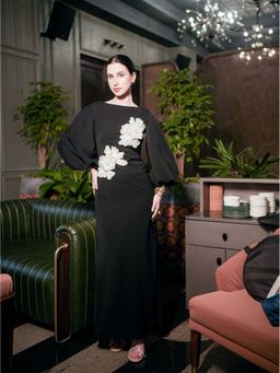 Sainy Garg Couture - Glamour Queenie Black Maxi Dress