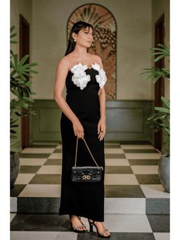 Sainy Garg Couture - The Evening Muse Black Maxi Dress