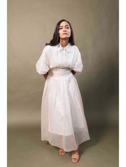 Sainy Garg Couture - Noble Opulence Ivory Maxi Dress
