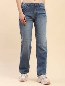 CAMLA - Barcelona Low Rise Blue Straight Fit Jean