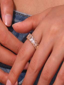 AQUASTREET - Baguette Zircon Bling Waterproof and Anti-Tarnish Statement