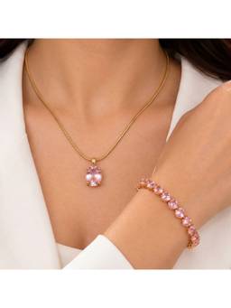 Salty - Flick Detail Bracelet And Necklace Set