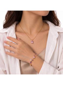 Salty - Charm Drip Bracelet And Necklace Set