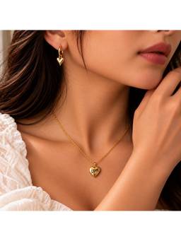 Salty - Satin Drip Earrings And Necklace Set