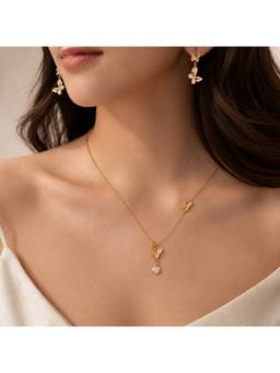Salty - Shine Icon Earrings And Necklace Set