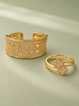Zeraki Jewels - Floris and Norel Ring (Pack of 2)