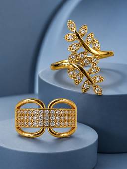 Zeraki Jewels - Lime and Zaira Ring (Pack of 2)