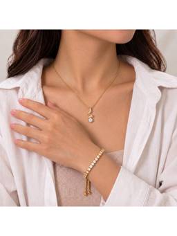 Salty - Electric Mark Necklace And Bracelet Set