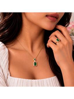 Salty - Dizzy Code Ring And Necklace Set