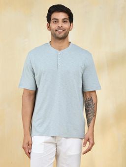 Fabindia - Blue Organic Cotton T-Shirt