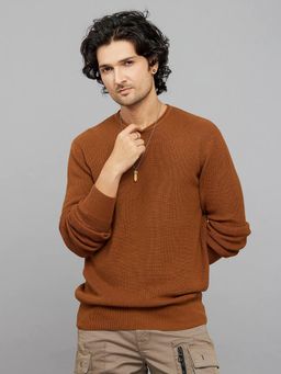 ROOKIES - Brown Round Neck T-Shirt