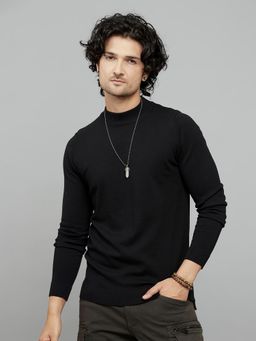 ROOKIES - Black Round Neck Full Sleeves T-Shirt