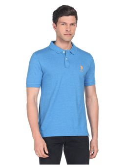 U.S. POLO ASSN. - Heathered Pique Polo T-shirt