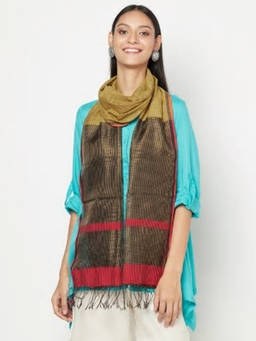 Fabindia - Cotton Silk Checks Stole